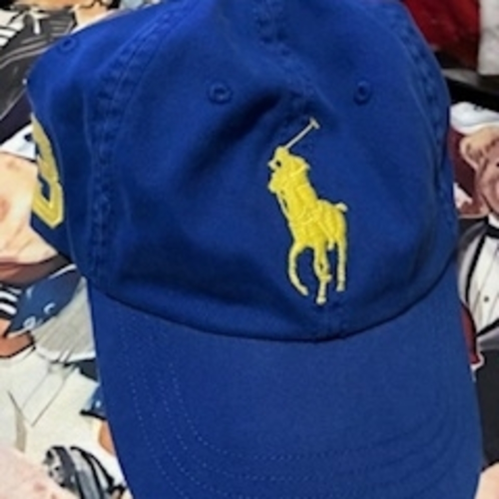 Polo by Ralph Lauren Blue Hat with Yellow Logo